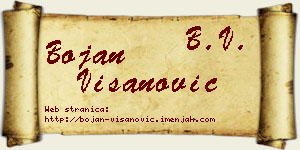 Bojan Višanović vizit kartica